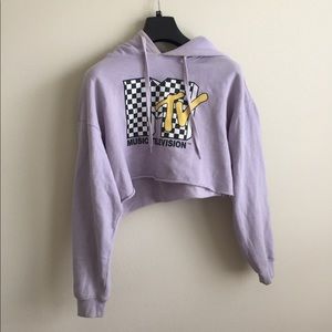 cropped hoodie sweatshirt